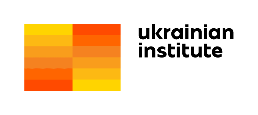 Logo with red and orange box and the text 'Ukrainian Institute'