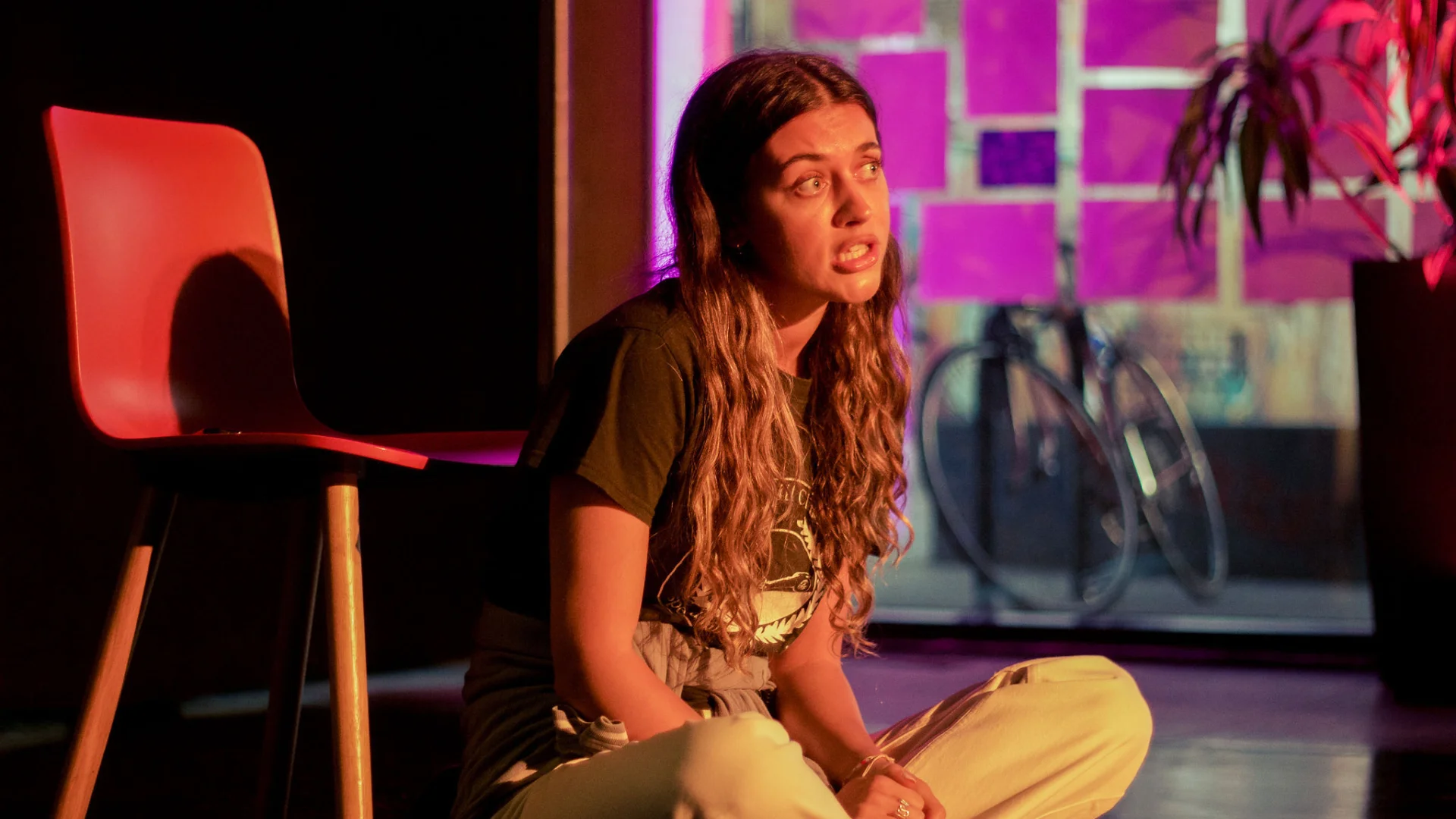 A person sitting on the floor