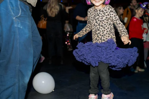 Child dancing in a tutu